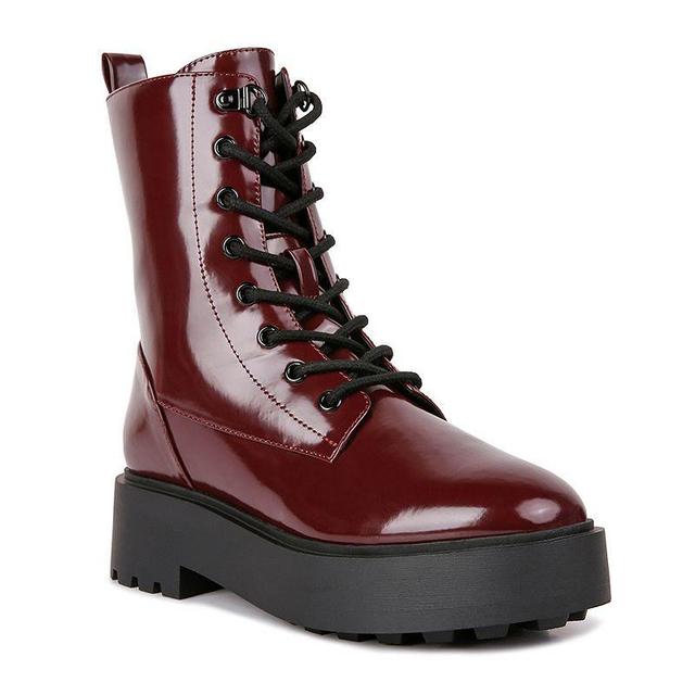 London Rag Molsh Womens Combat Boots Red Product Image