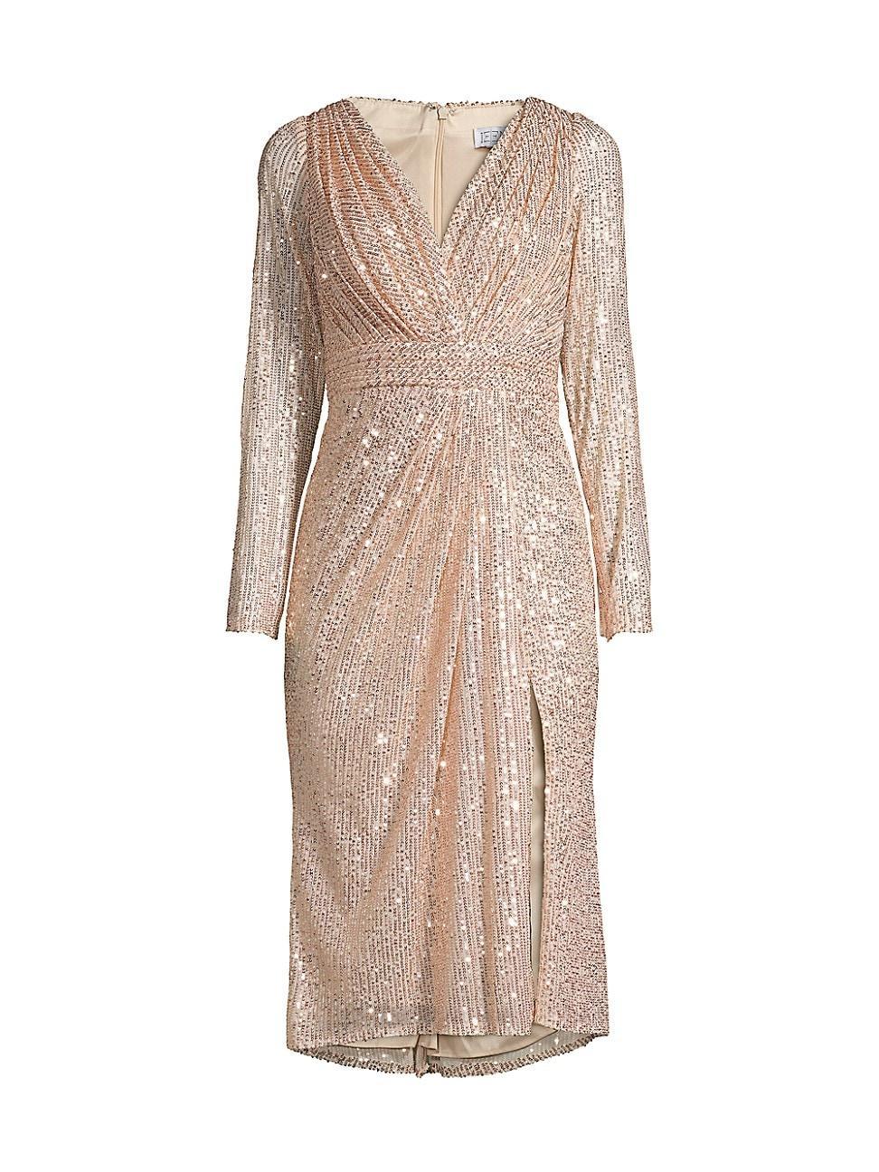 Womens Sequined Midi Dress Product Image