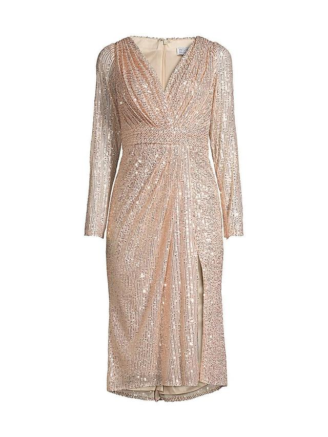 Womens Sequined Midi Dress Product Image