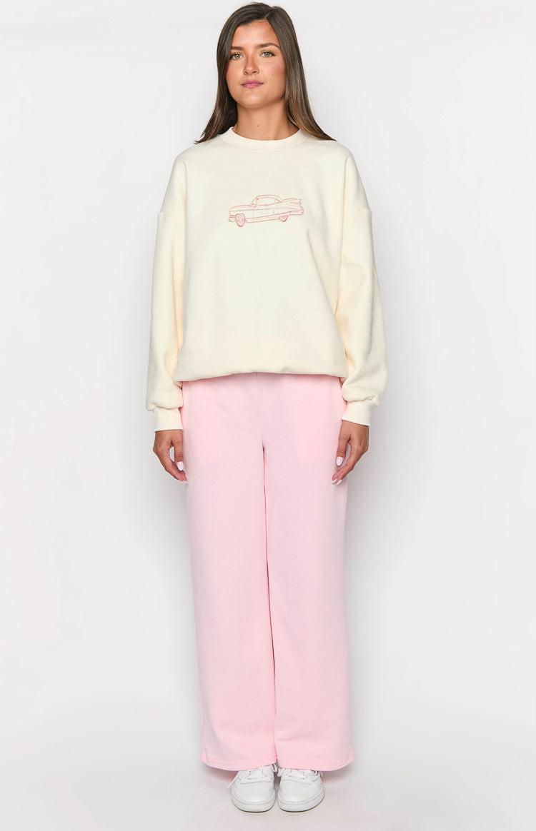 Elodie Cream Crew Neck Sweater Product Image