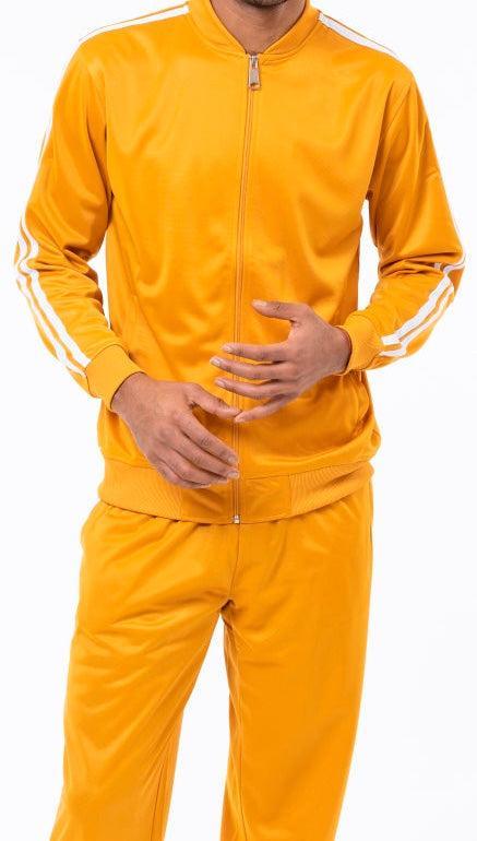 Men's Casual Jogging Set 2 Piece in Gold Male Product Image