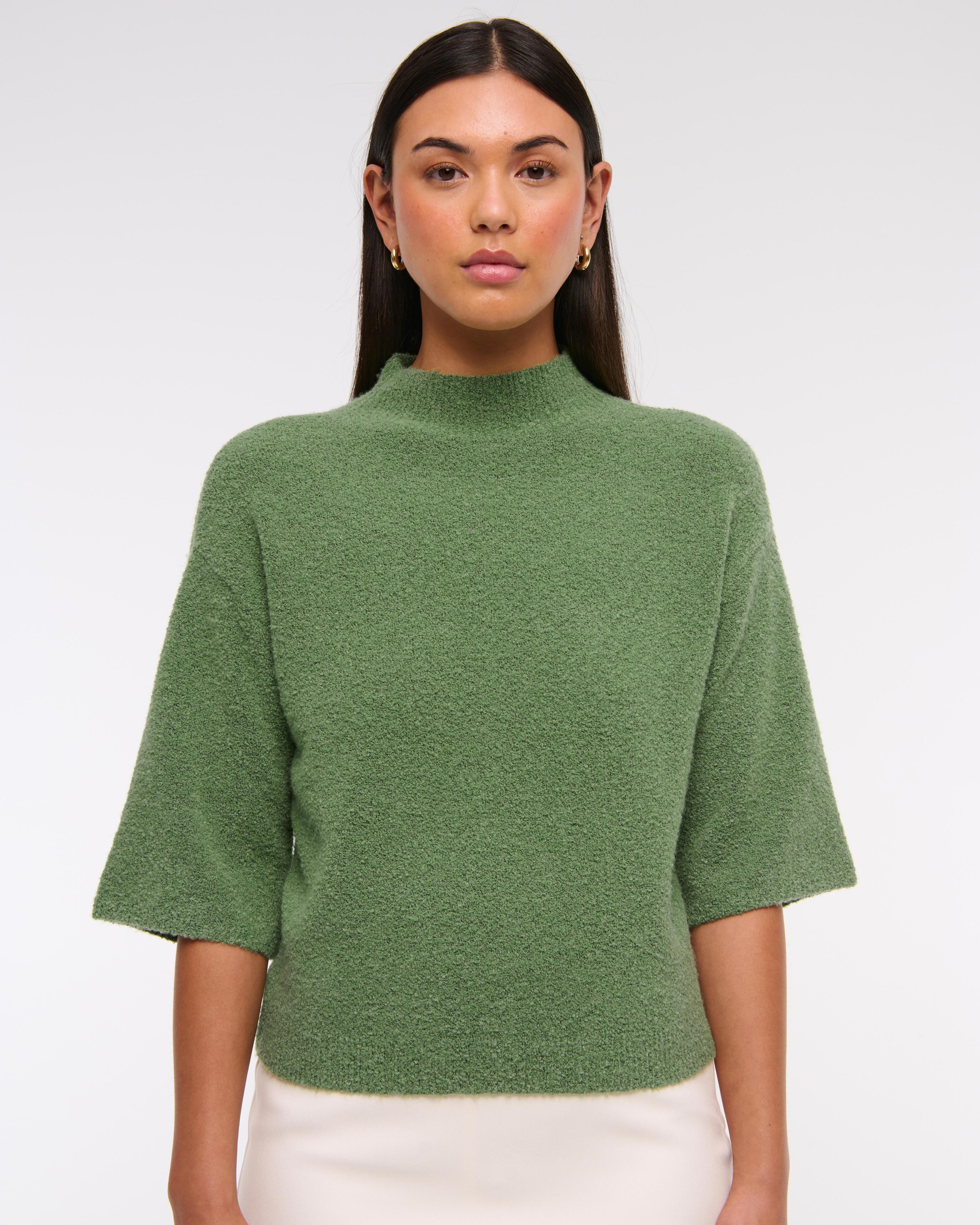 Boucle Mockneck Sweater Tee Product Image