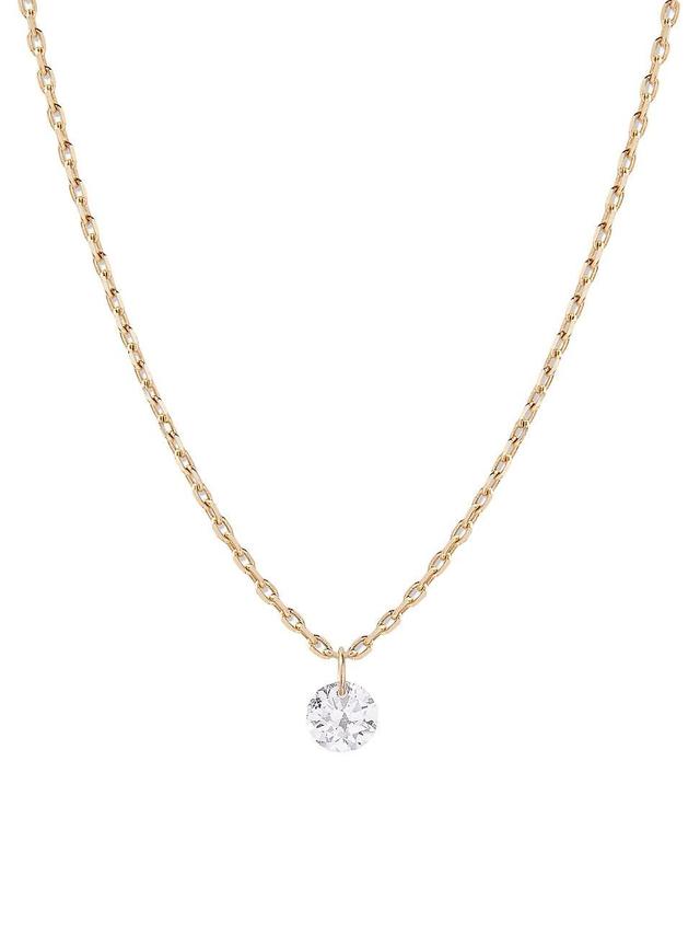 Womens Layla 14K Yellow Gold & 0.07 TCW Lab-Grown Diamond Necklace Product Image