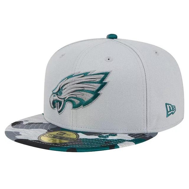 Mens New Era Gray Philadelphia Eagles Active Camo 59FIFTY Fitted Hat Product Image