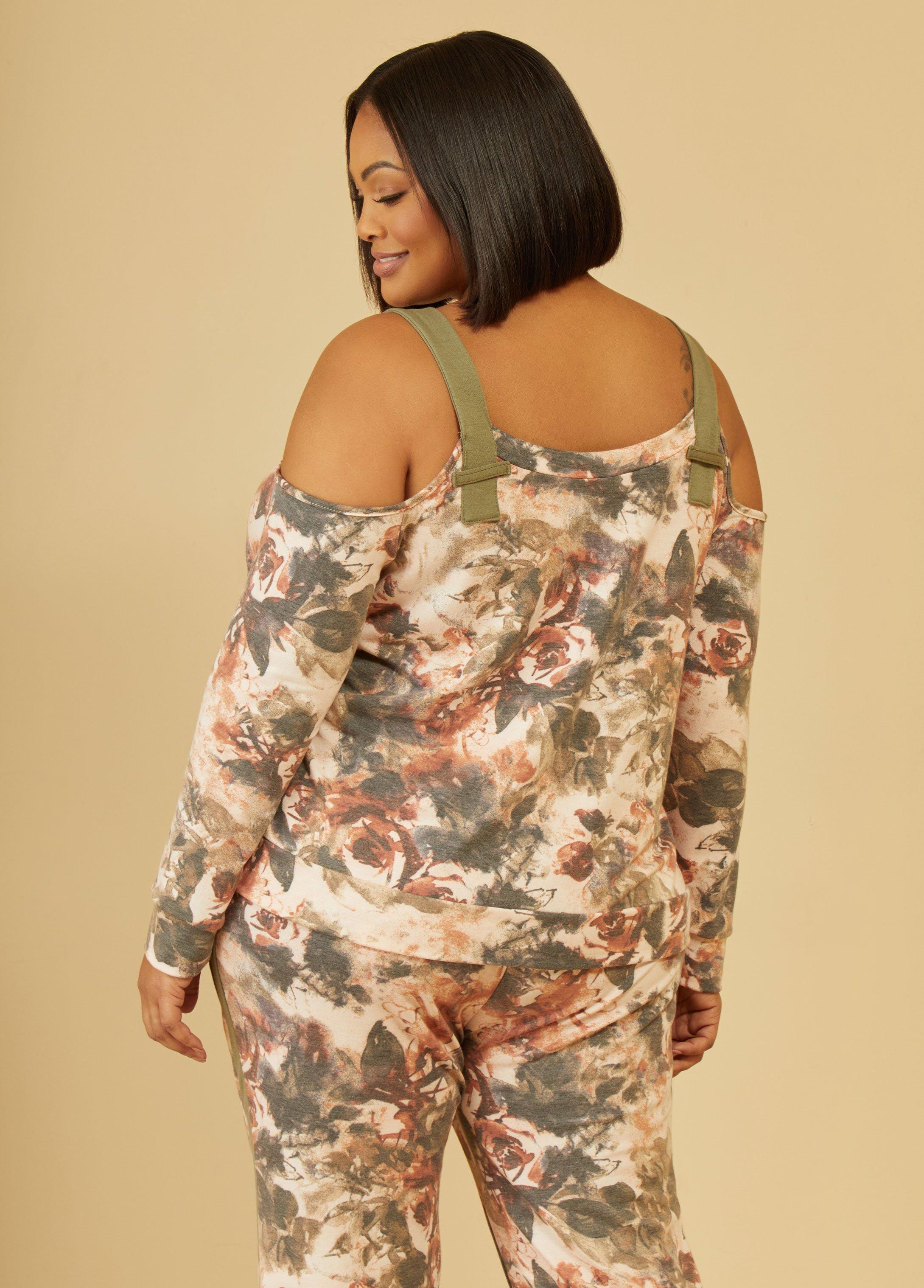 Cold Shoulder Printed Top Product Image