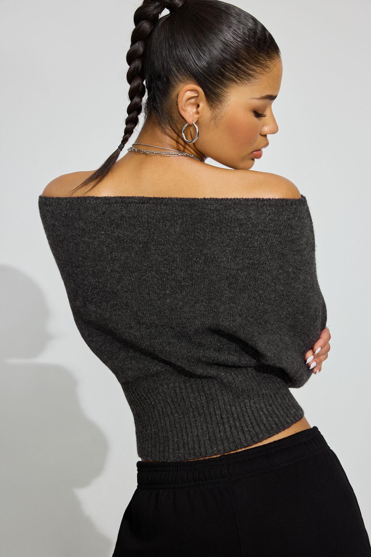 Spongy Off Shoulder Sweater Product Image