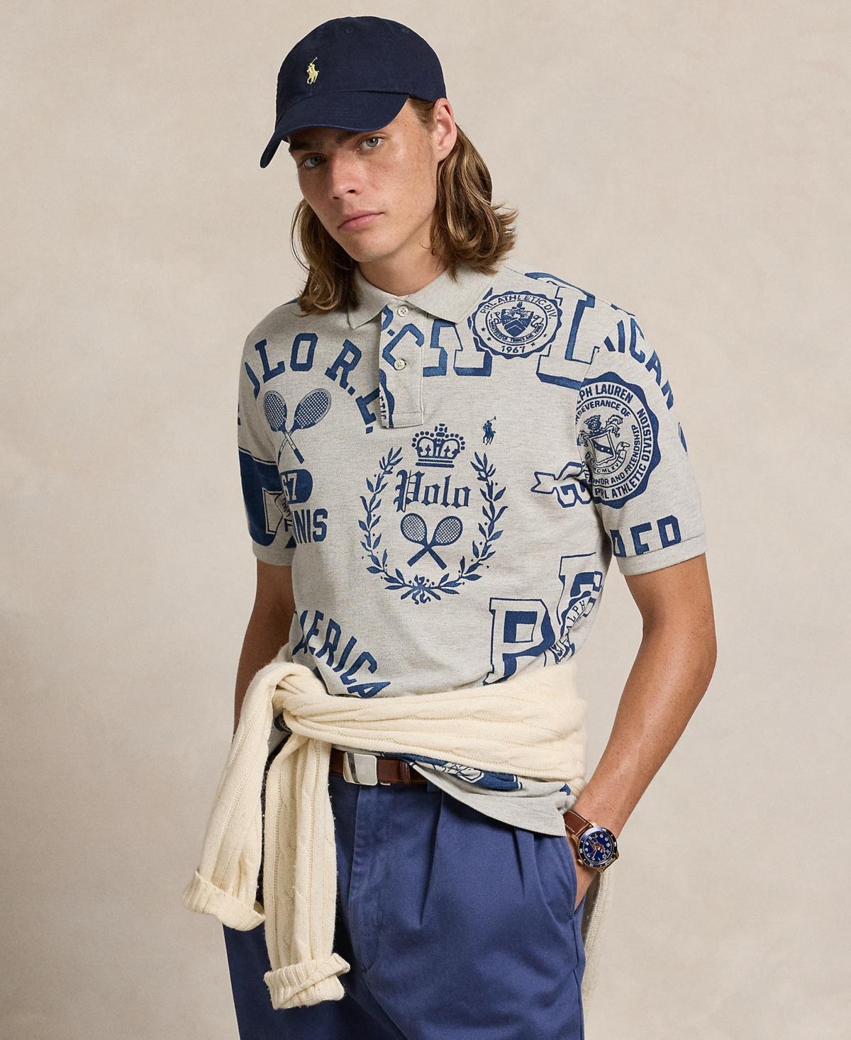 Polo Ralph Lauren Mens Classic-Fit Mesh Graphic Polo Shirt Product Image