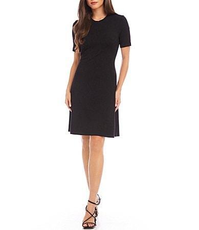 Karen Kane Petites Short Sleeve A Line Dress Product Image