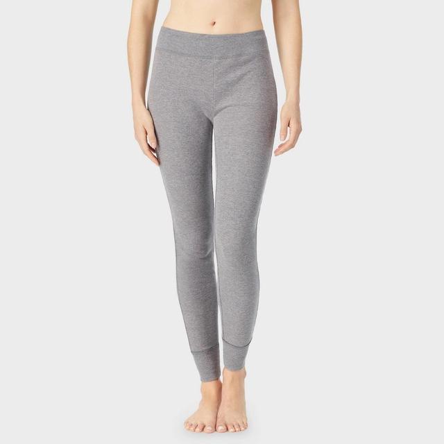 Warm Essentials by Cuddl Duds Women's Waffle Thermal Leggings - Graphite Heather L Product Image