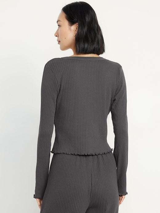 Ribbed Pajama Top Product Image