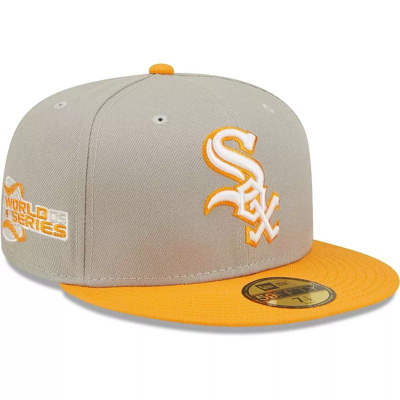 Mens New Era Gray/Orange Chicago White Sox 2005 World Series Cooperstown Collection Undervisor 59FIFTY Fitted Hat Product Image