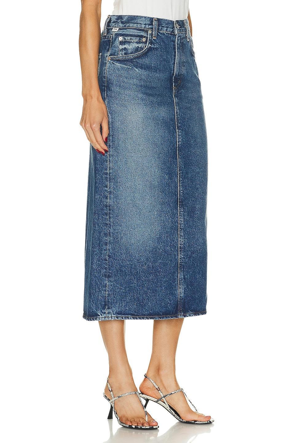 Citizens of Humanity Peri Pencil Skirt in Blue Product Image