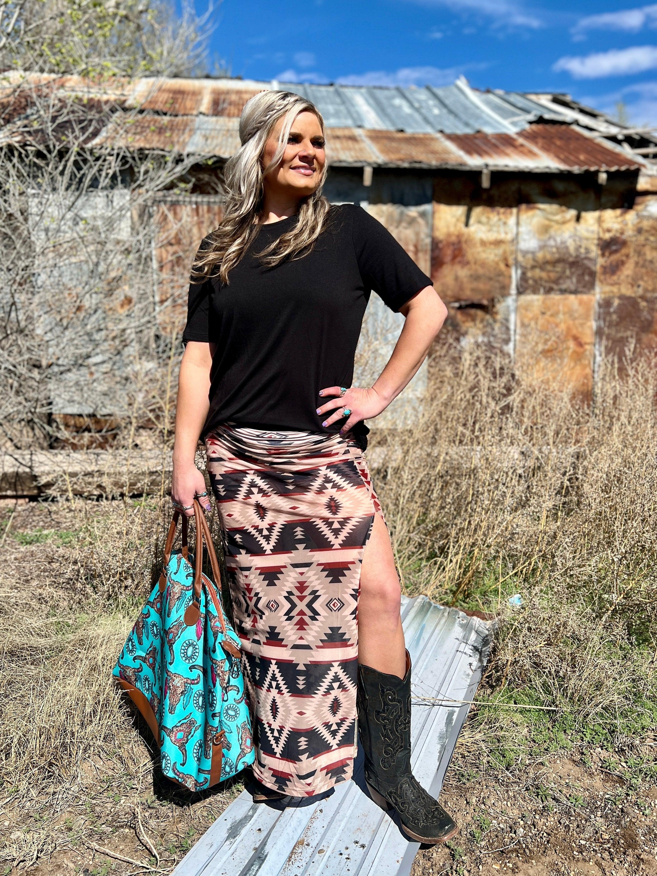 PLUS Santa Fe Slit Skirt Product Image