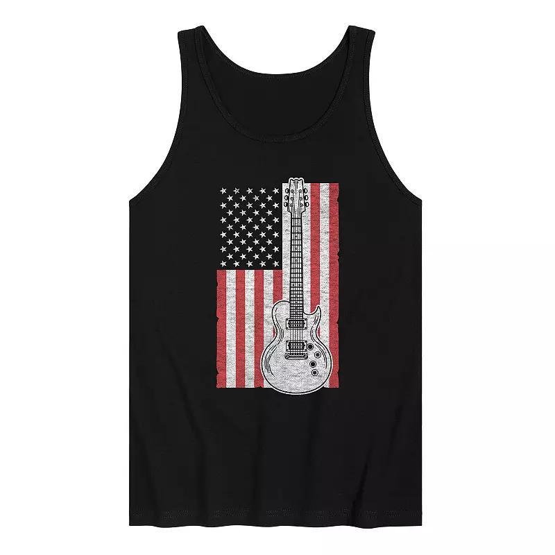 Mens USA Flag Guitar Tank Top Product Image