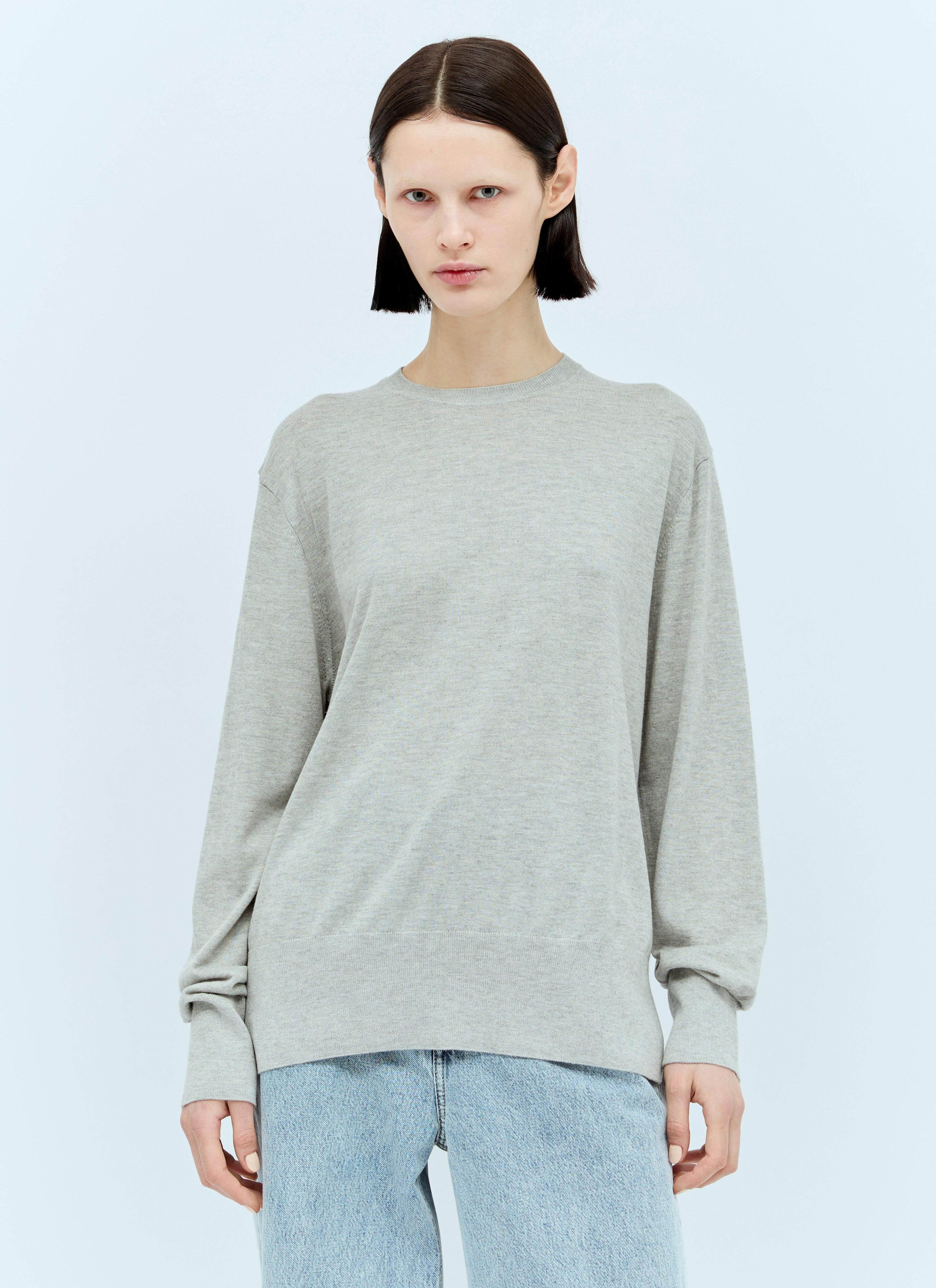 Sik Cashmere Knit Sweater In Gray Product Image