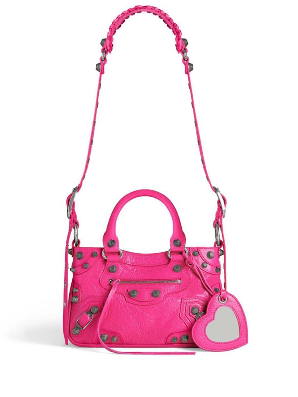 BALENCIAGA Neo Cagole Small Leather Handbag In Multicolor Product Image