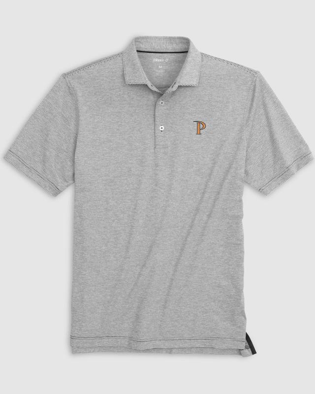 Texas A&M Lyndonn Striped Jersey Performance Polo - Vault Logo Male Product Image