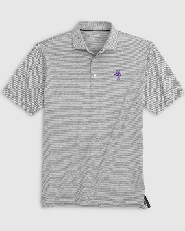 johnnie-O Mississippi State Lyndonn Striped Jersey Performance Polo - Vault Logo Product Image