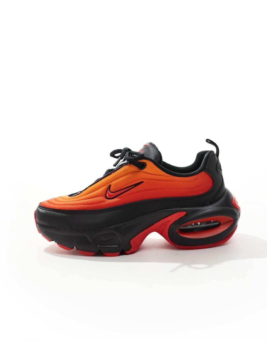 Nike Air Max Portal sneakers in black and orange Product Image