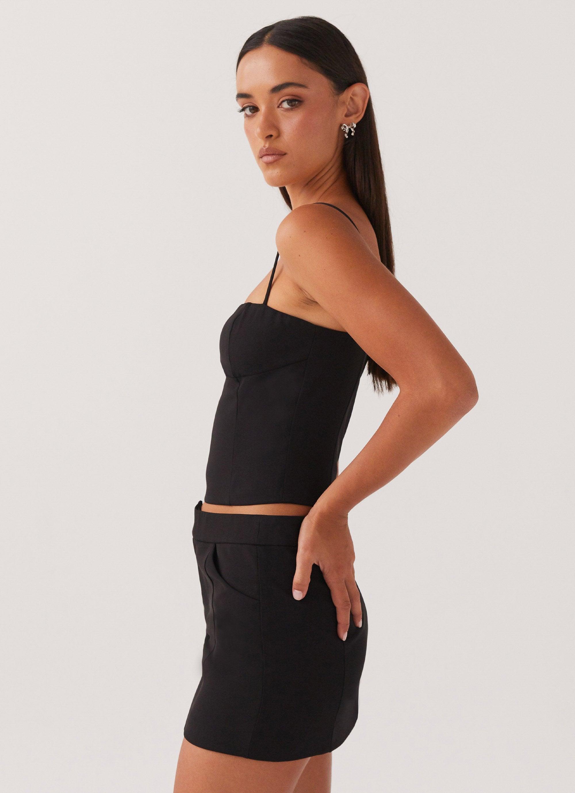 Eliana Crop Top - Black Product Image