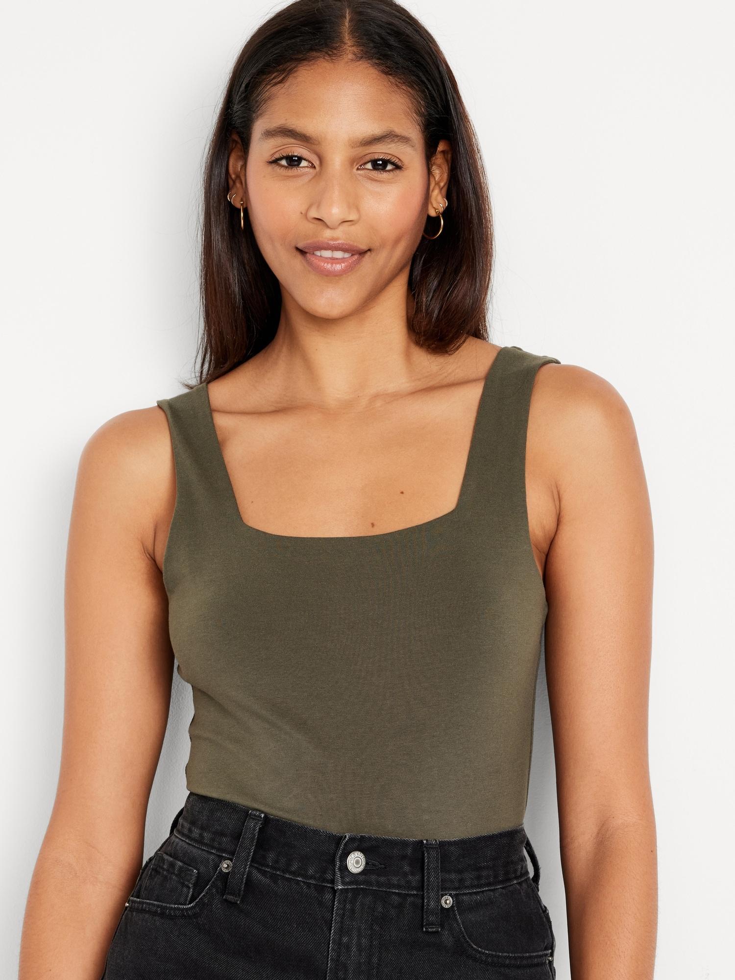 Square-Neck Tank Top Bodysuit Product Image