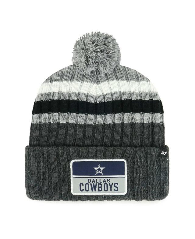 Mens 47 Gray Dallas Cowboys Stack Cuffed Knit Hat with Pom Product Image