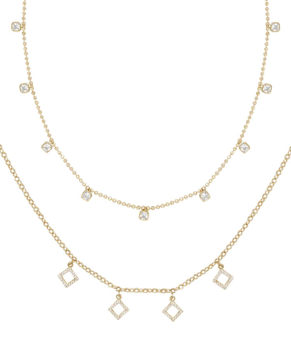 Womens 18K Gold-Plated & Cubic Zirconia Crystalline Necklace Set Product Image