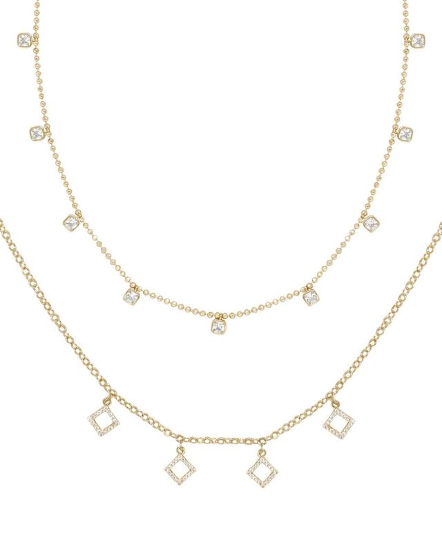 Womens 18K Gold-Plated & Cubic Zirconia Crystalline Necklace Set Product Image