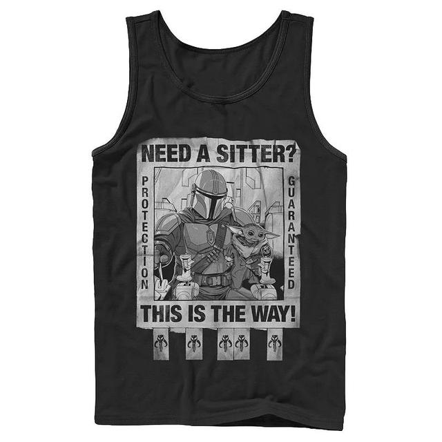 Mens Star Wars Protection Guarenteed Text Tank Product Image