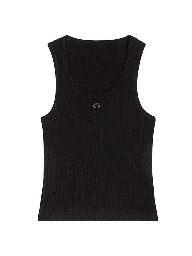 Womens Rib Knit Tank Top Product Image