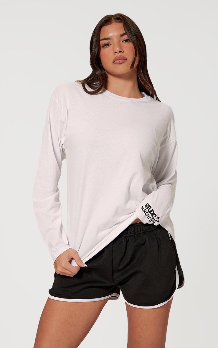 White Studio Archives Oversized Long Sleeve T-shirt Product Image