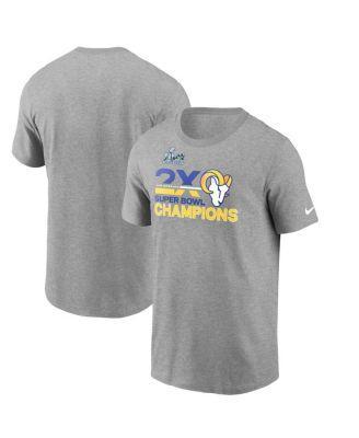 Mens Nike Heather Gray Los Angeles Rams 2-Time Super Bowl Champions T-shirt Product Image