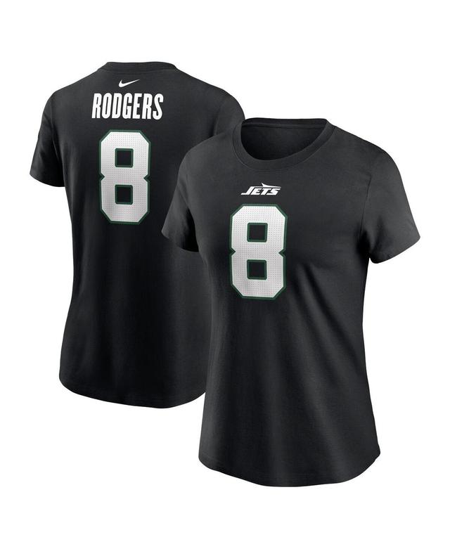 Nike Womens Aaron Rodgers Black New York Jets Name Number T-Shirt Product Image