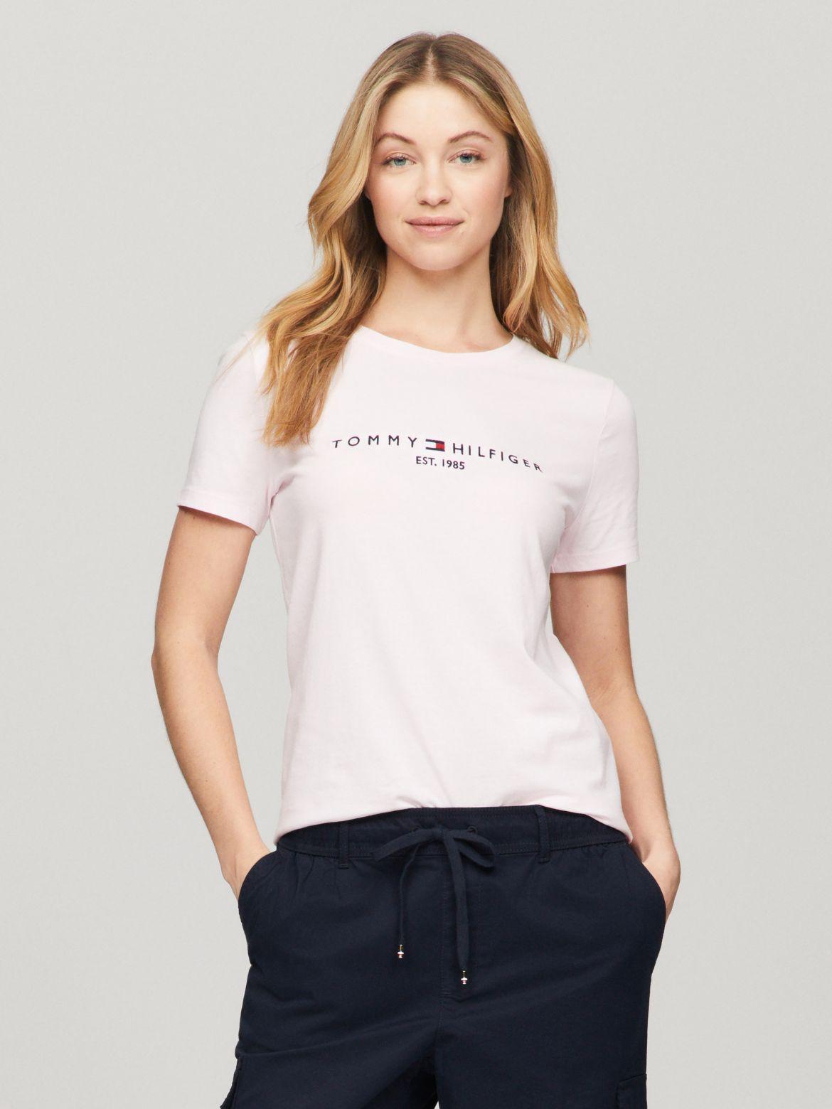 Tommy Hilfiger Women's Embroidered Tommy Logo T-Shirt Product Image