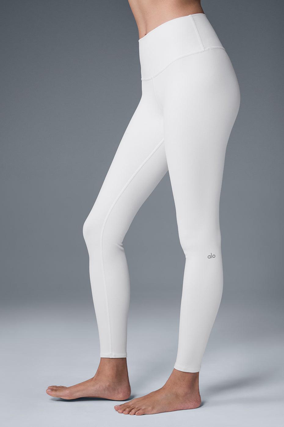 High-Waist Airbrush Legging - White Female Product Image