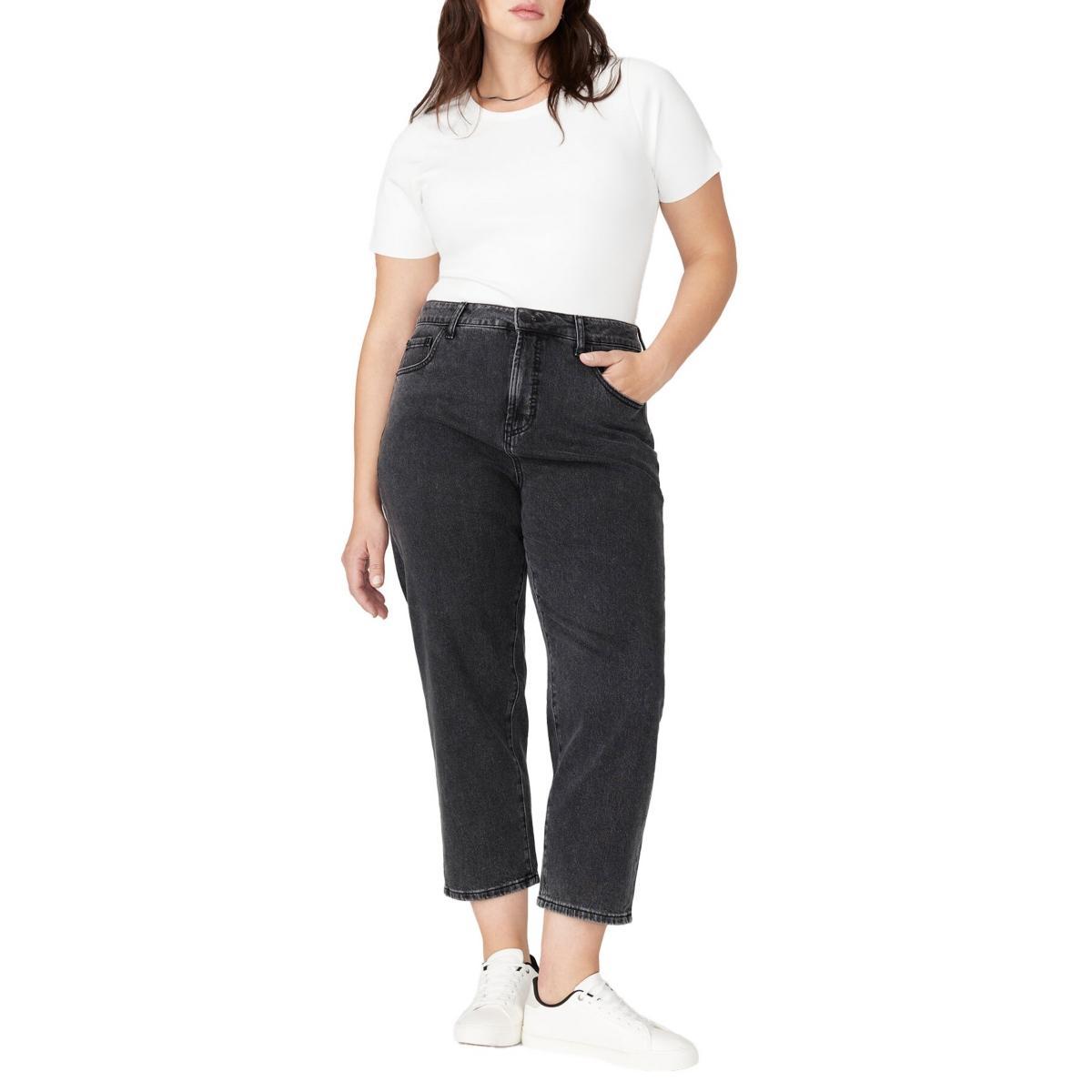 Eloquii Womens The Naomi Comfort Stretch Straight Jean Crop Product Image