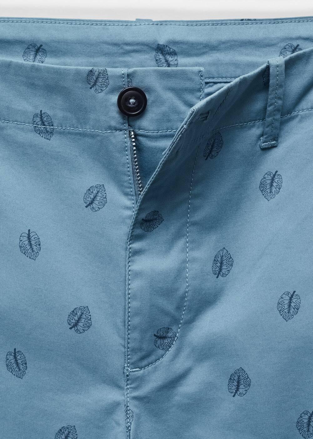 MANGO MAN - Printed cotton bermuda shorts sky blueMen Product Image