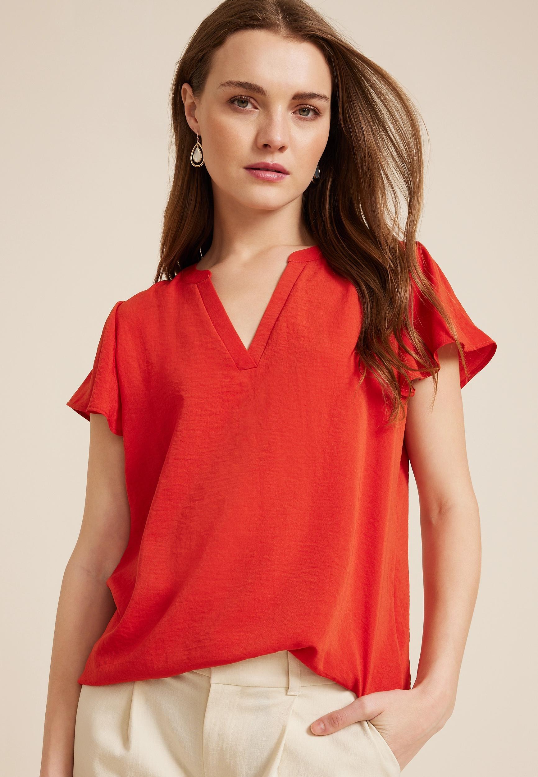 Atwood Flutter Sleeve Blouse Product Image