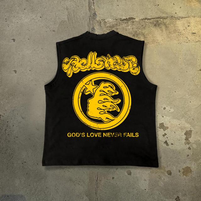 Hellstar - God's Guide Old Print Pattern Cotton Tank Top Product Image