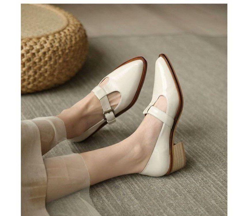 Pointed Chunky Heel Loafers product image