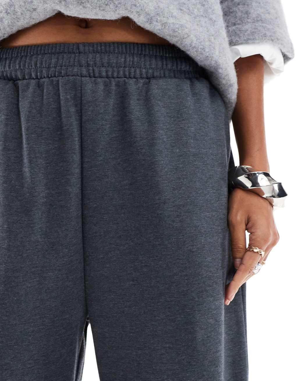 ASOS DESIGN ultimate sweatpants in washed charcoal heather Product Image