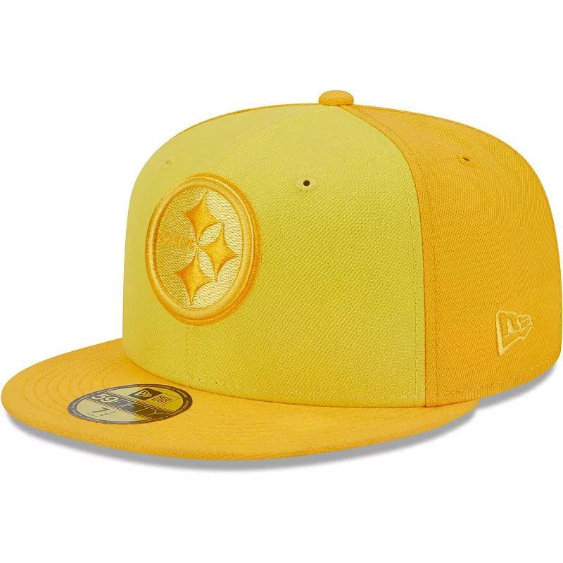 Mens New Era Pittsburgh Steelers Tri-Tone 59FIFTY Fitted Hat Product Image