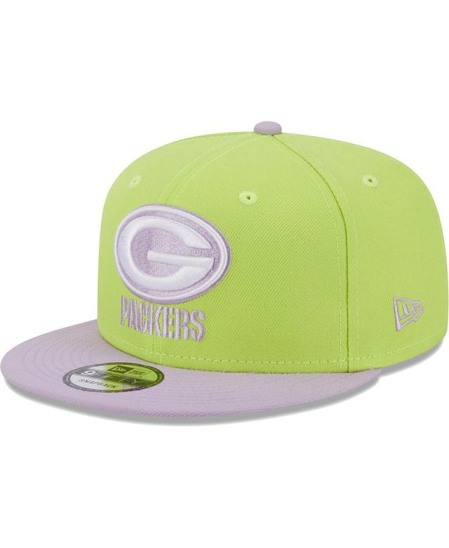 Mens New Era Neon Green/Lavender Las Vegas Raiders Two-Tone Color Pack 9FIFTY Snapback Hat Product Image