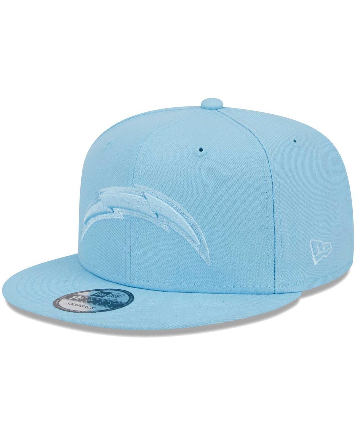 Mens New Era Powder Blue Los Angeles Chargers Color Pack Brights 9FIFTY Snapback Hat Product Image