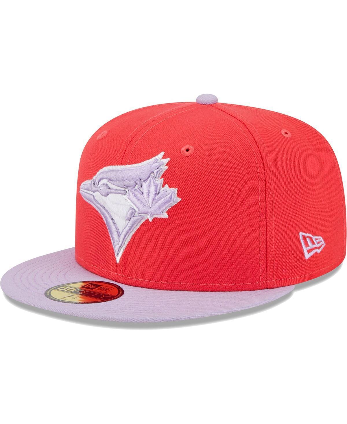 Mens New Era Red and Lavender Toronto Blue Jays Spring Color Two-Tone 59FIFTY Fitted Hat - Red Product Image