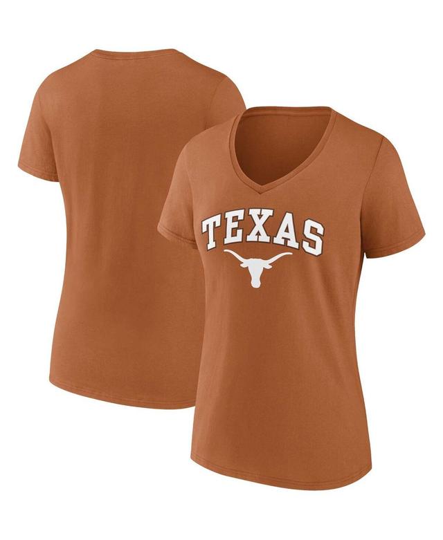 Womens Fanatics Texas Orange Texas Longhorns Evergreen Campus V-Neck T-shirt Product Image