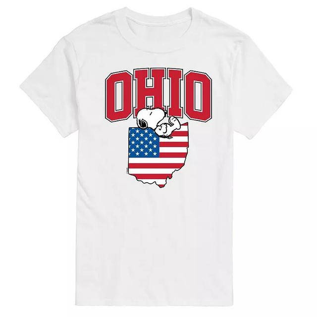 Mens Peanuts Snoopy Ohio Americana Graphic Tee Product Image