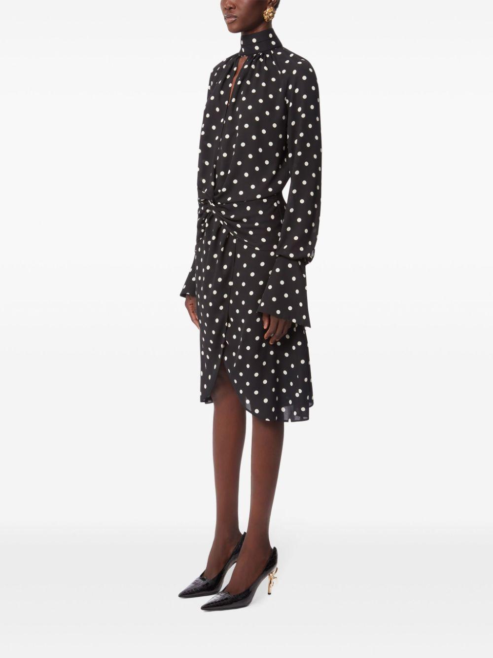 polka-dot print midi dress Product Image