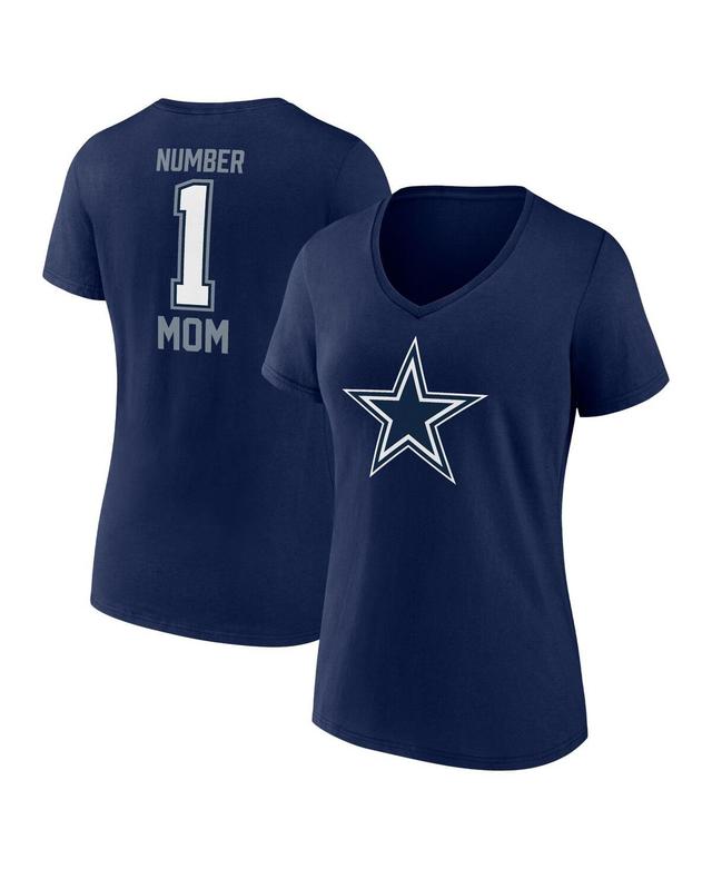 Womens Fanatics Branded Dallas Cowboys Mothers Day V-Neck T-Shirt Blue Product Image