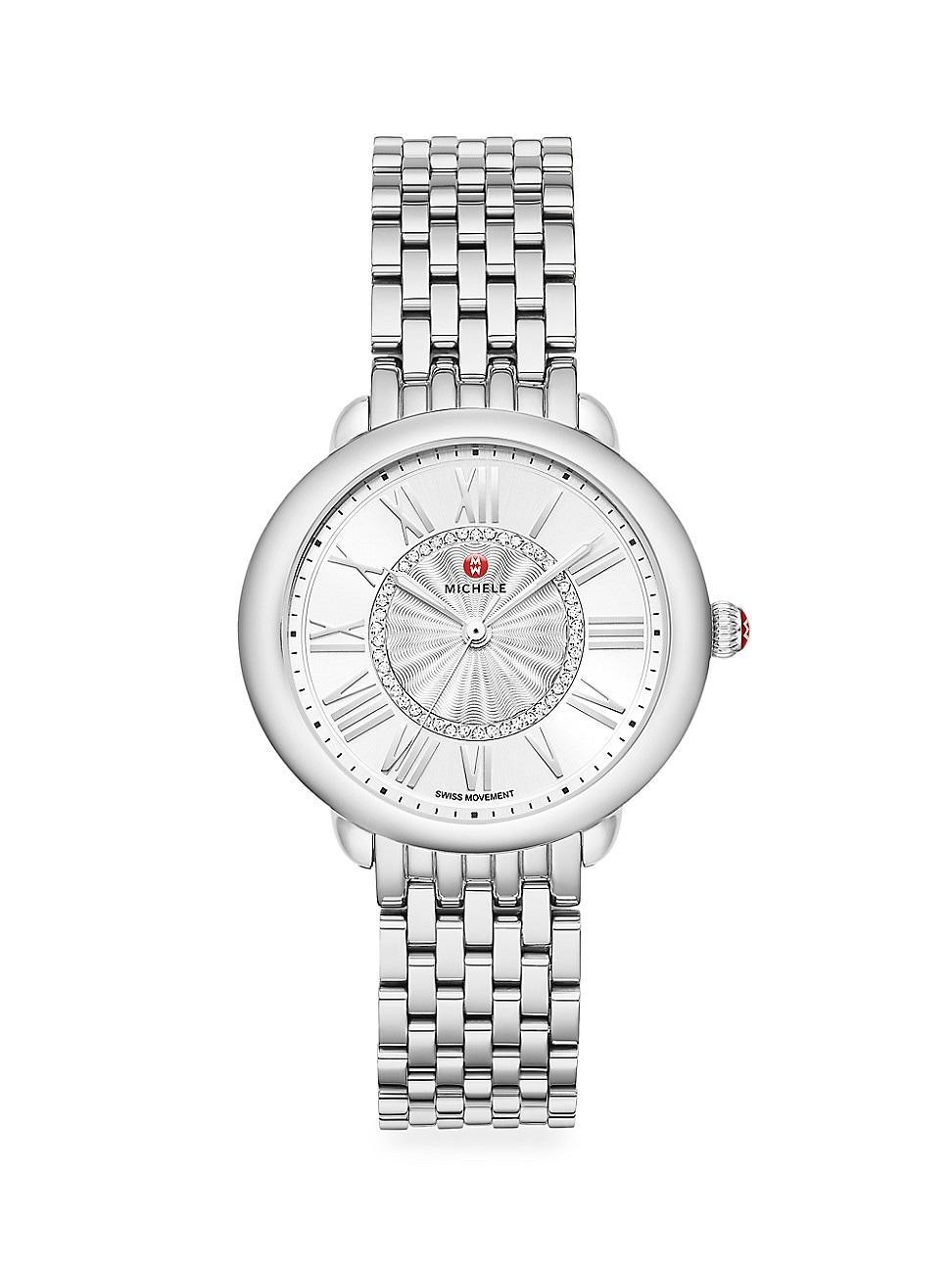 Womens Serin Mid Stainless Steel Diamond Bracelet Watch Product Image